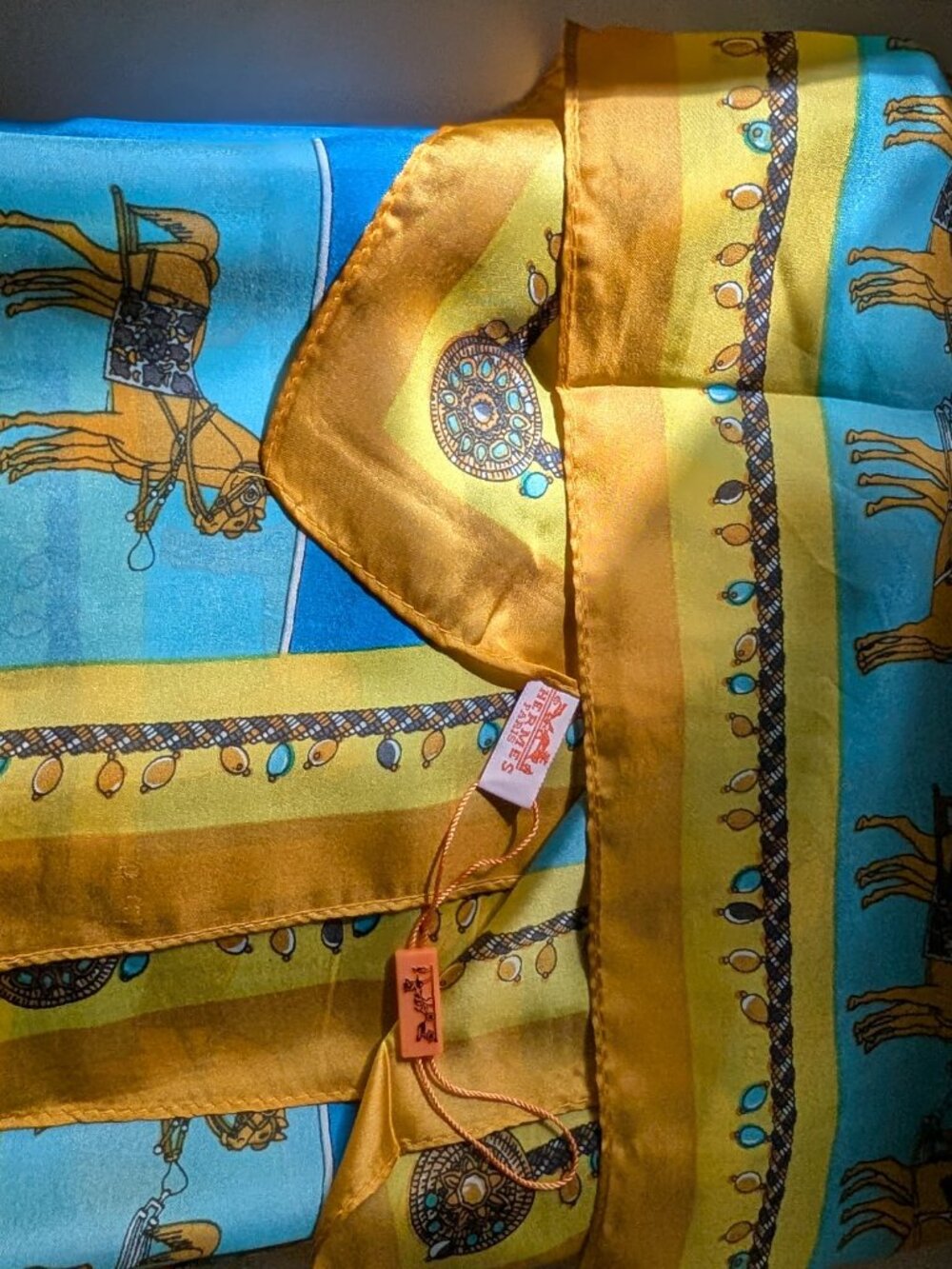 New Hermes Silk Scarf - Picture 5 of 5